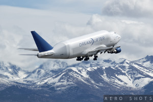 a large airplane flying in the sky